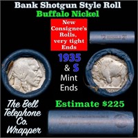 Buffalo Nickel Shotgun Roll in Old Bank Style 'Bel