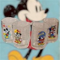 Walt Disney World Mickey Mouse Glasses-Set of 4