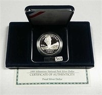 1999-P  Yellowstone Comm. Proof Silver Dollar