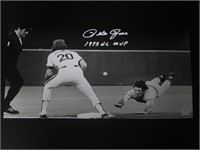 PETE ROSE SIGNED 10X20 PHOTO 1973 MVP COA