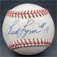 (I) Fred Lynn signed baseball not authenticated