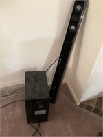 Samsung sound bar and speaker