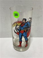Superman character glass