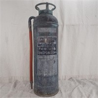 Antique copper fire extinguisher Hartford No 5-H