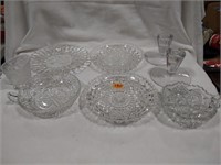 Clear glass lot "Cut and Crystal" as shown