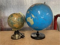 2 x world globes