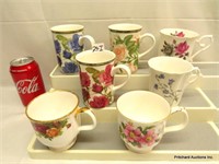 7 China Tea / Coffee Mugs