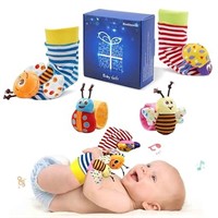 Bloobloomax Wrist Rattle Socks and Foot Finder Set