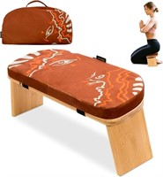 Vision Foldable Bamboo Meditation Bench with Cushi