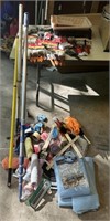 LARGE LOT OF PAINTING SUPPLIES, BRUSHES, DROP