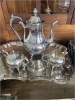 Vintage Sheridan silver plate tea set