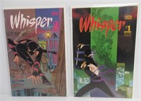 Capital Comics Whisper #1-2 Comic Books.