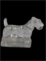 Heisey crystal glass scotty dog paperweight
