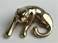 14K Gold Jaguar Pendant