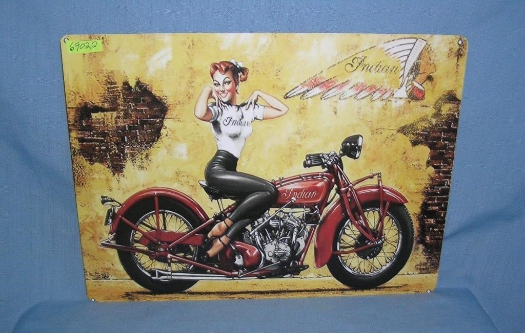 Indian Motorcycles retro style advertising sign