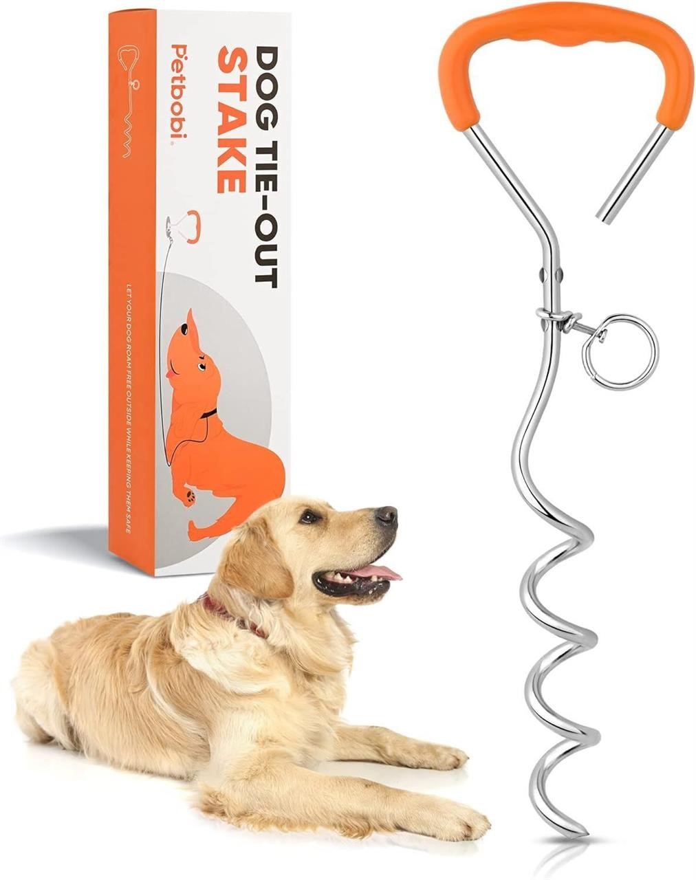 New - Petbobi Dog Tie Out Stake