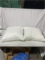 PAIR OF THICK PILLOWS, 24 X 23 X 8 IN.