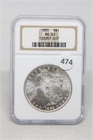 1885 MS63 Morgan Silver Dollar