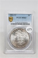 1883CC MS63 Morgan Silver Dollar