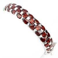 Natural Mozambique Garnet Green Emerald Bangle