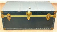 Vintage Board Trunk W/ Lock & Keys