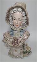 Large Vintage Cordey Porcelain Victorian Lady Bust