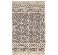 Winchester Cream/Black 5 ft. x 7 ft. Wool Area Rug