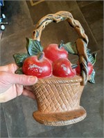 Cast Iron Apple Basket Decor