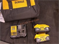DeWalt 20V, 6AH & 4Ah batteries and charger