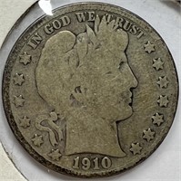 1910-S Silver Barber Half Dollar