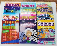 Assorted Puzzle Books, Large Print format x12