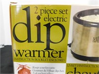 Gourmet Village 2 piece set electric dip warmer