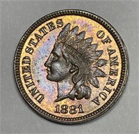 1881 Indian Head Cent (ex NGC) MS-63 RB