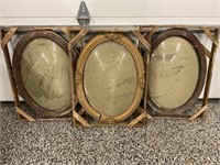 22 1/2" bubble glass picture frames in original