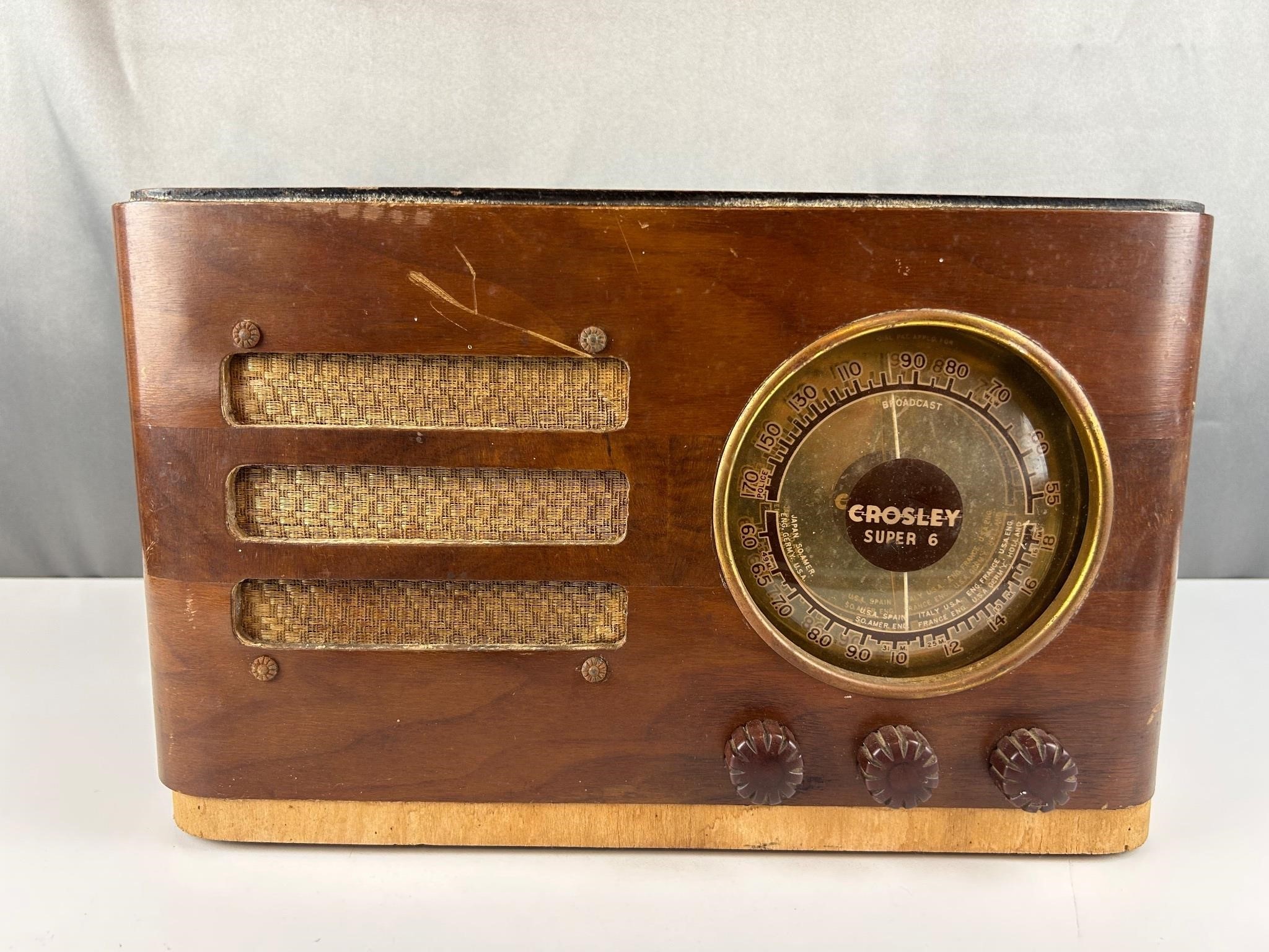 Vintage Crosley Radio for parts