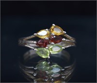 Sterling Silver Multi-stone Ring