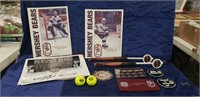 Tray Of Assorted Hershey Bears Hockey Memorabilia