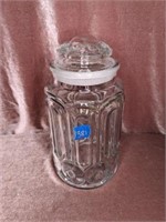 Clear Coin Glass Canister with Lid