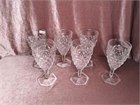 (6) American Fostoria Water Goblets