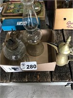 OIL LAMPS, BRASS LAMP