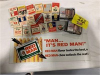 RED MAN CARDBOARD ADVERTISING SIGN, GROUP OF GAS