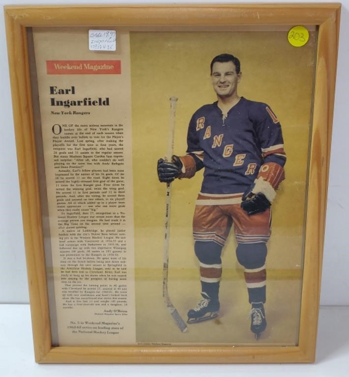 Weekend Magazine Earl Ingarfield Ny Rangers