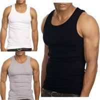 M  Sz M 3-Pack Men's A-Shirt Tank Top Gym Workout