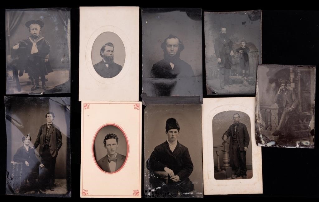 Antique Tintype Photos of Men & Children