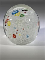 Glass Paperweight Round Dot Pattern Art Glass