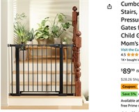 Cumbor 29.7"-46" Baby Gate for Stairs,