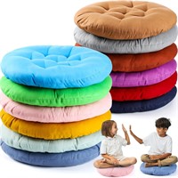 Fumete Floor Pillows, 10pc Round Seat 15x15
