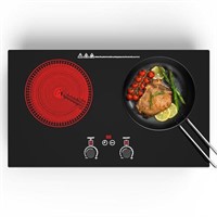 Electric Cooktop,110V 2400W Electric Stove Top wi