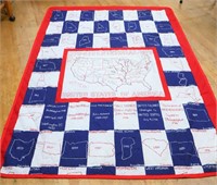 Vintage USA Bicentennial handstiched quilt