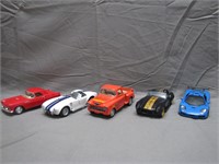 5 Assorted Die Cast Cars W/Moveable Parts